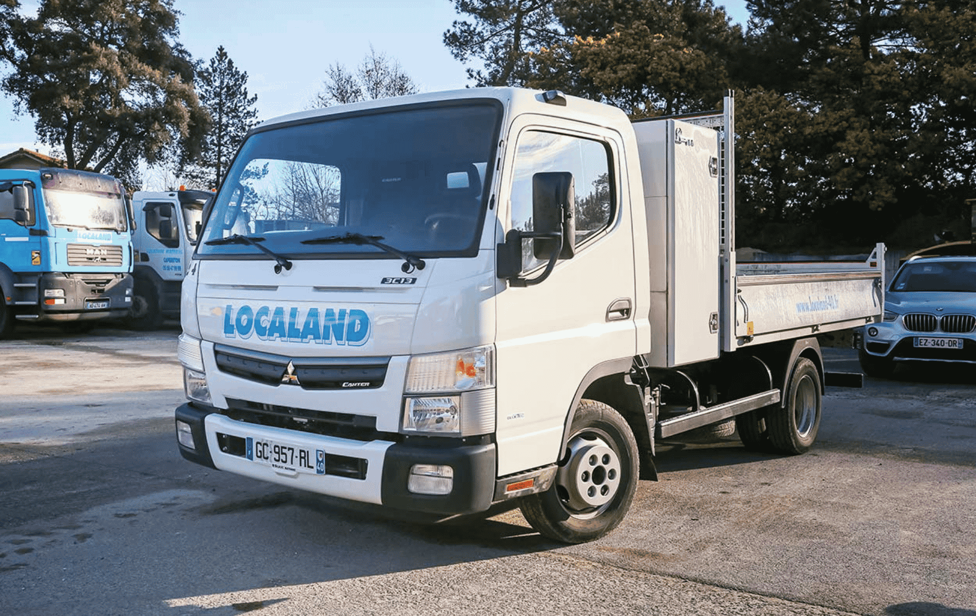 camion benne localand en location à capbreton et soustsons