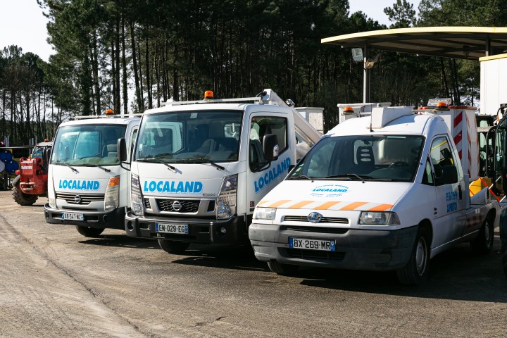 camion pour transporter matériel de second œuvre dans les landes